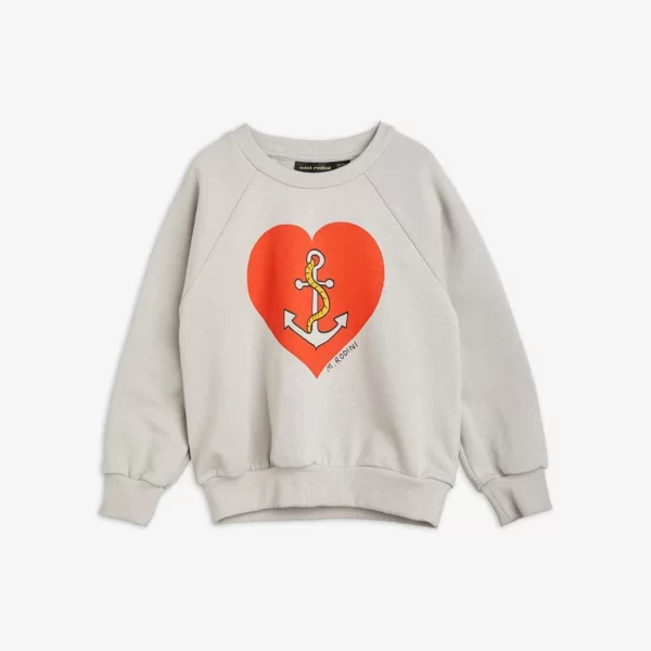 Sweatshirt Kids Sailors Heart Grey von Mini Rodini