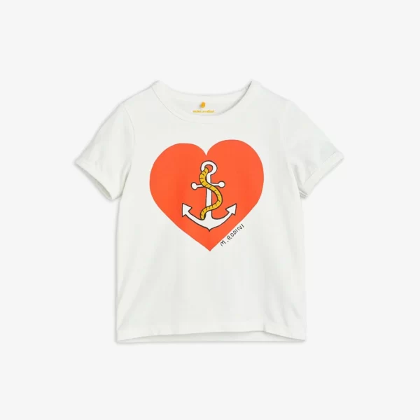 T-Shirt Kids Sailors Heart White von Mini Rodini