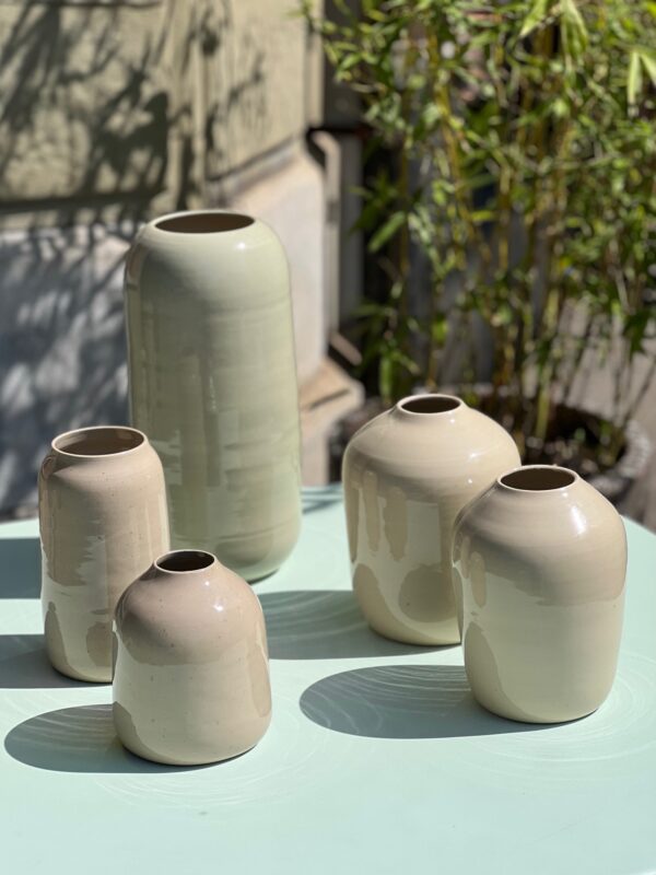 Vase Due Beige von Studio Norma
