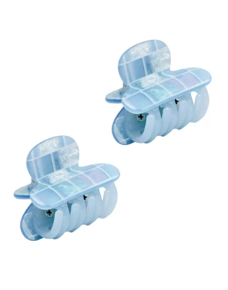 Haarklammer Mini Heirloom Blue Shell Checker von Machete