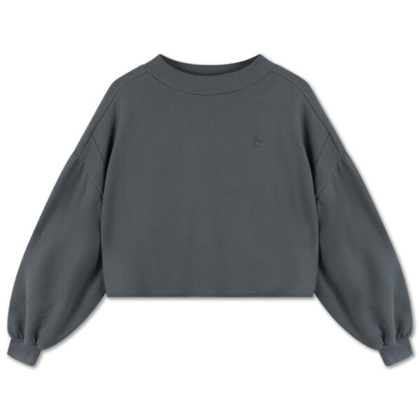 Pullover Crop Heart Charcoal von Repose AMS