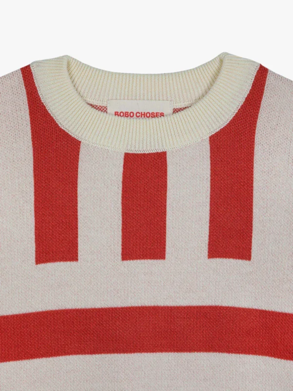 Sweater Short Sleeve Stripes Knitted von Bobo Choses