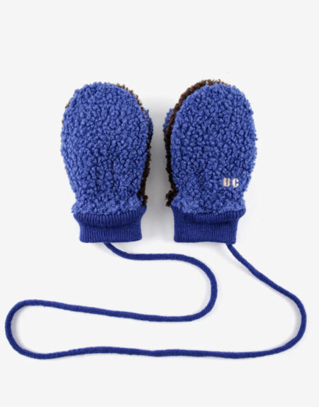 Handschuhe Baby Color Block Blue Sheepskin von Bobo Choses