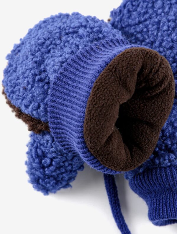 Handschuhe Baby Color Block Blue Sheepskin von Bobo Choses