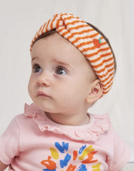 Stirnband Baby Orange Stripes Terry von Bobo Choses