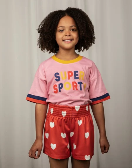 T-Shirt Kids Super Sporty Pink von Mini Rodini