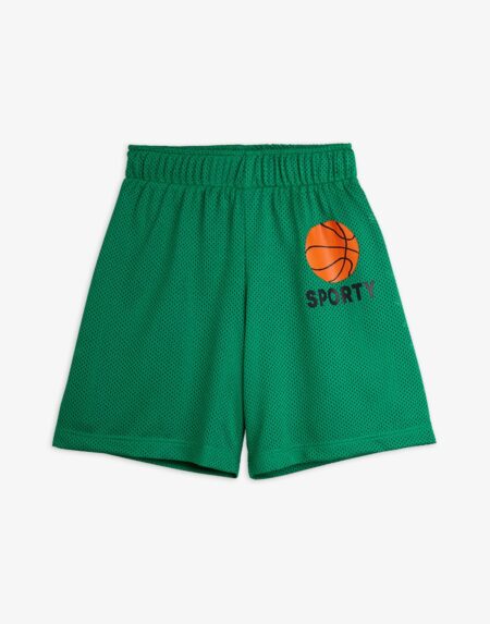 Shorts Kids Basket Mesh Green von Mini Rodini
