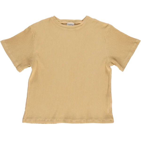T-Shirt Orgeat Côtelé Sahara Sun von Poudre Organic