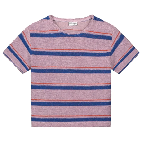 T-Shirt Kids Striped Towel Breezy Lilac von Daily Brat